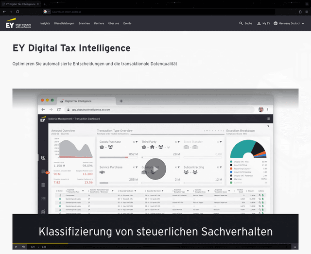 EY Digital Tax Intelligence screenshot