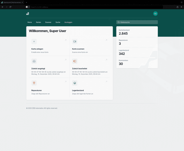 PCB Management Web App screenshot
